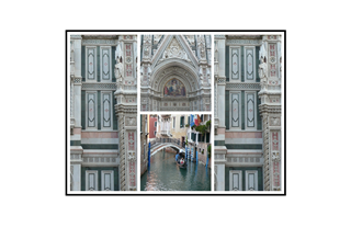 Florence and Venice Italy with Gondolier Collage