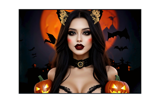beautiful Halloween woman