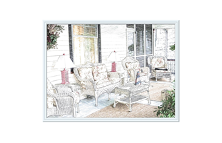 Wicker Porch with Lighthouse