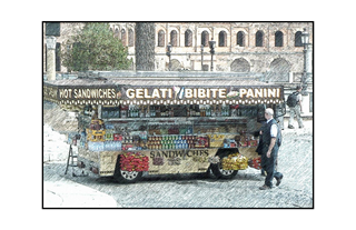 Italian Food, Soda and Water Cart