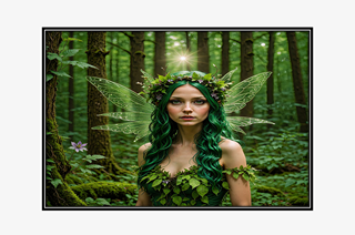 forest fairy with peeking sun