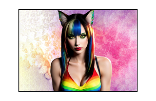 Sexy Rainbow Feline